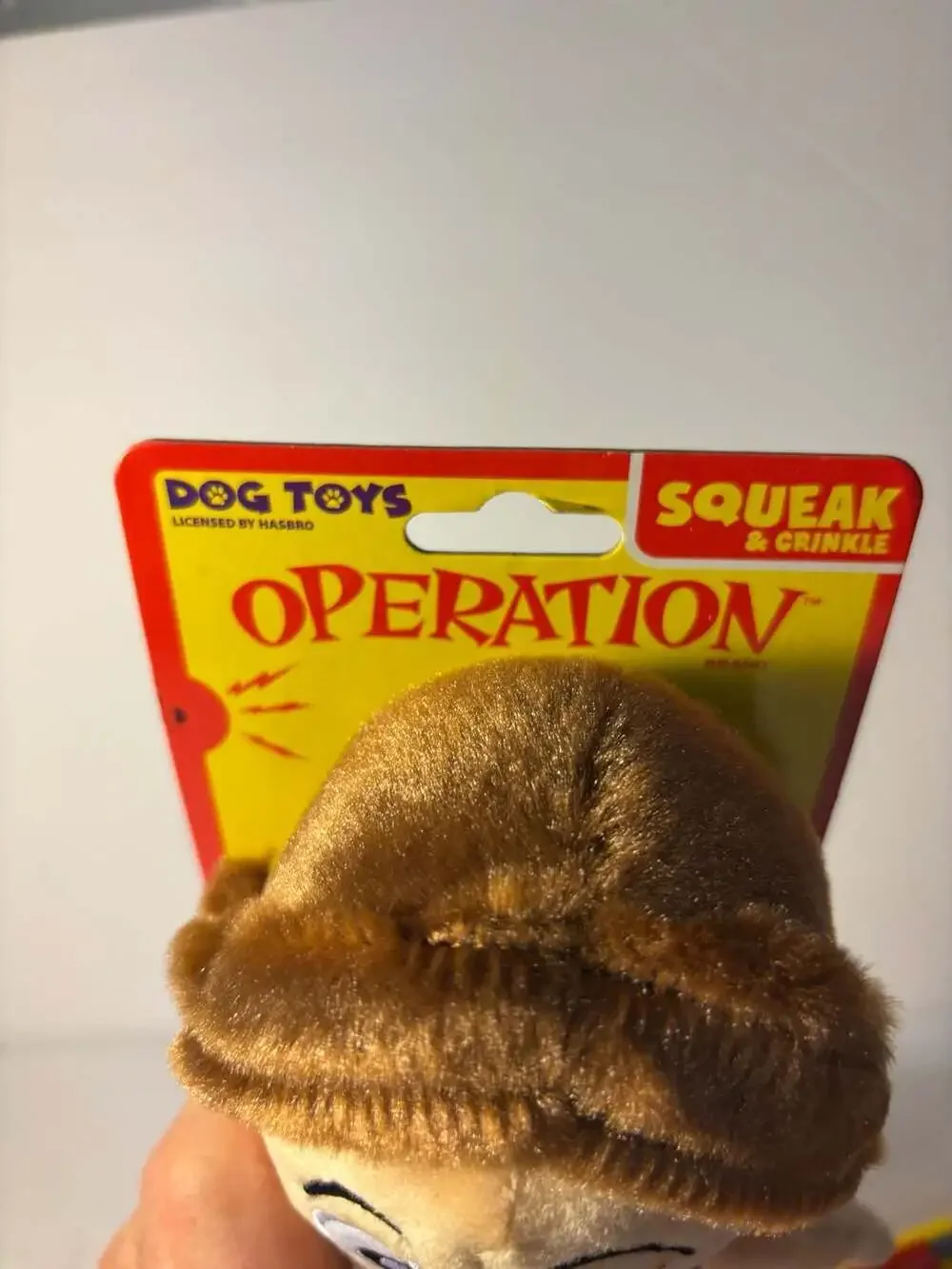Hasbro Operation Cavity Sam Plush Rope Tug Squeak & Crinkle Dog Toy